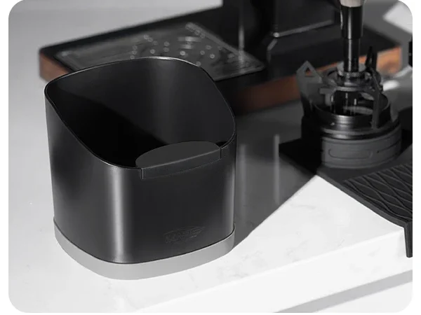 IKAPE V2 Knock Box, Espresso-Grund-Organizer, rutschfeste, abgeschrägte Kaffee-Knock-Box, Barista-Werkzeug, verbessert für eine bessere Manipulation – Detail 6