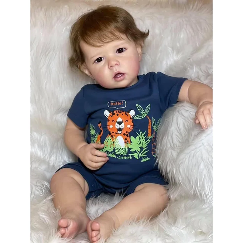 50cm Reborn Toddler Baby Boy Liam Cloth Body Real Picture Hand