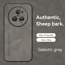 Premium Sheepskin Leather Soft Case with Camera Lens Protection and Shockproof Bumper in Matte Finish for Magic 5 Lite (GRAY)