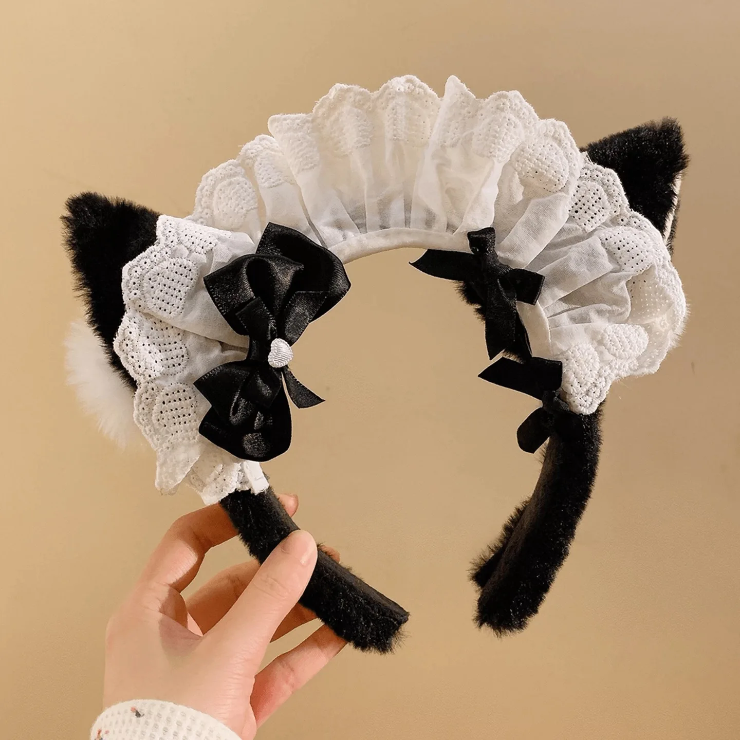Cute Plush Fox Ears Hair Hoop Women Girls Lovely Party Club Bar Cosplay Hair Clip Headband Hair Accessories Furry Headwear