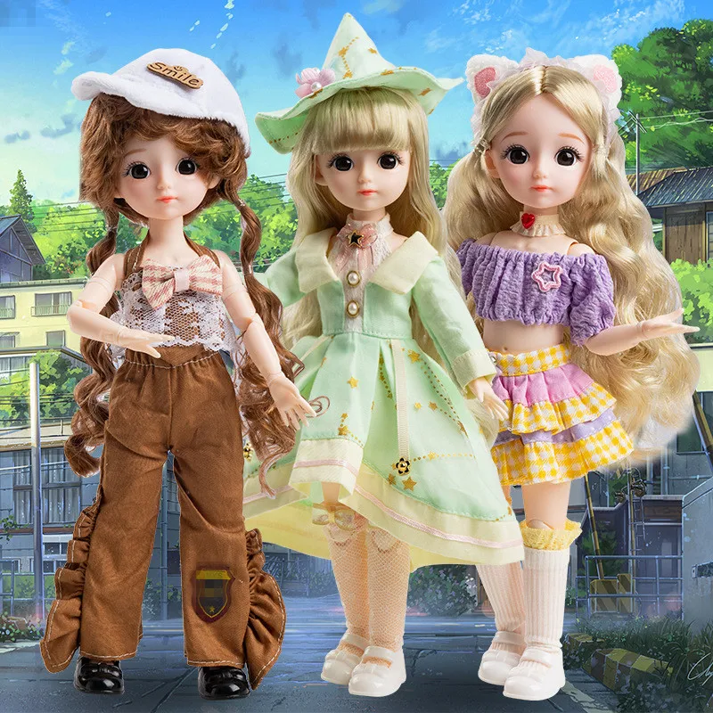 30cm 6 points BJD Doll Fashion Princess Set 13 Joint Movable Girl DIY Simulated Home Dressing Toy Birthday Gift Decoration home water rotary wing wet cold water meter 4 points 6 points horizontal vertical rental house apartment anti reversal