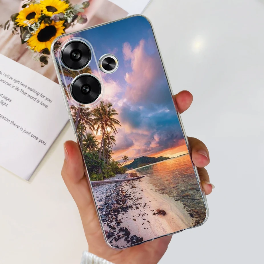 Stylish Painted Soft Silicone Phone Case - 6.79'' Protective Back Cover