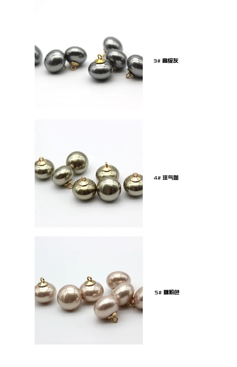 Description Picture 4 of item15/20mm Pearl Buttons For Sweater Cardigan Women Clothes Decor Sewing Embellishment Apparel Needlework Diy Craft Supply 6pcs New