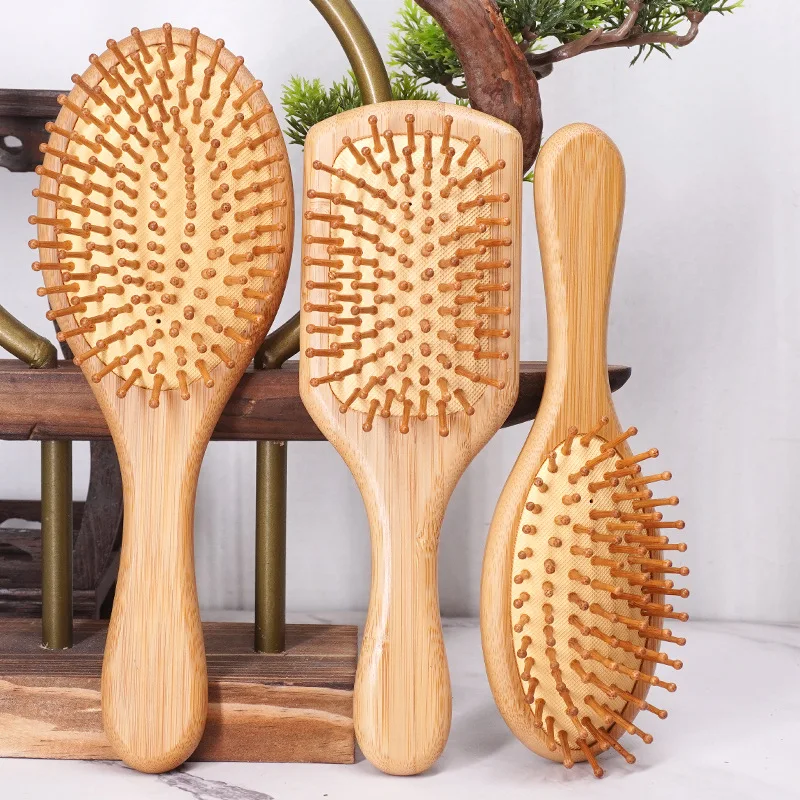 Hair brush Women Massage Bamboo Combs Anti-static High Quality Detangling Reduce Hair Loss Styling Tool Barber Accessories