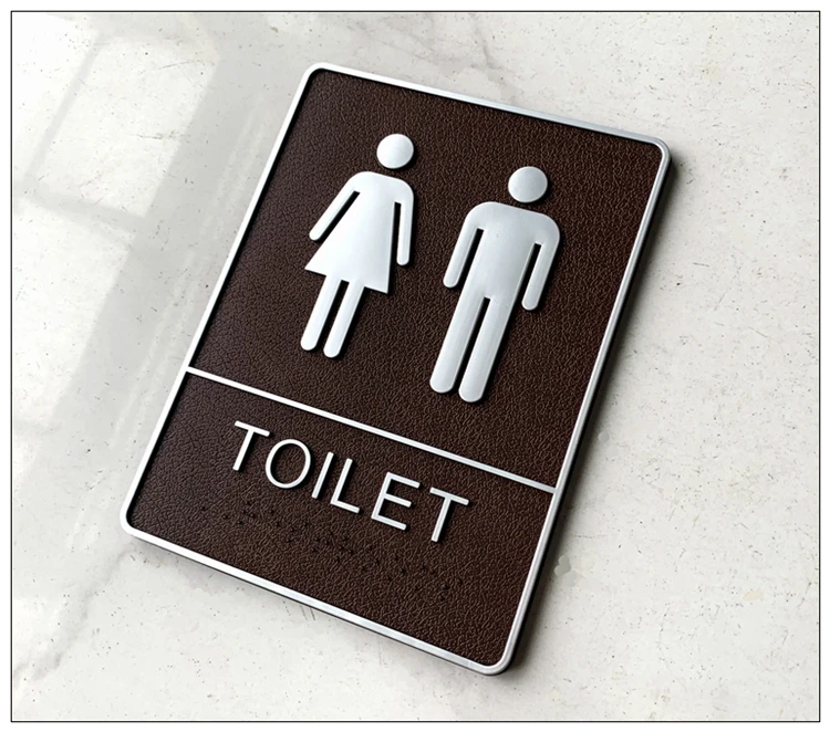 Description Picture 6 of itemRestroom Signs Men and Women Wall Stickers Toilet Door Signs High-grade Public Toilet Club Hotel Public Bathroom Signage