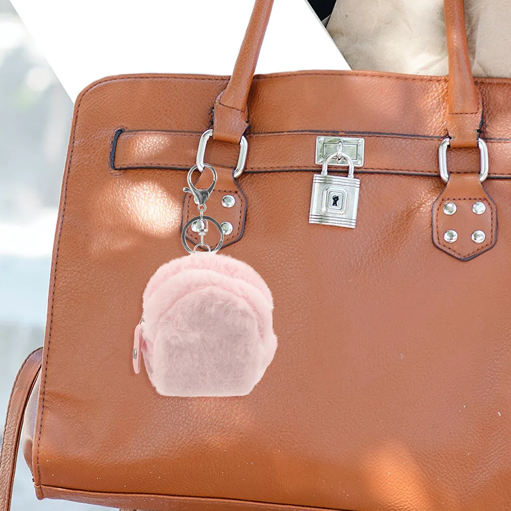 2Pcs 지갑 소녀를위한 소프트 미니 지갑 열쇠 고리 동전 용 작은 가방 이어폰..