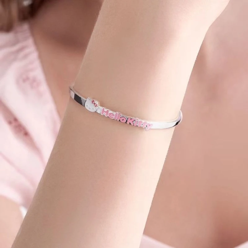 Sanrio Hello Kitty Push-pull Bracelet Lucky Guardian Alloy Anime Bracelet Girl Birthday Holiday Gift