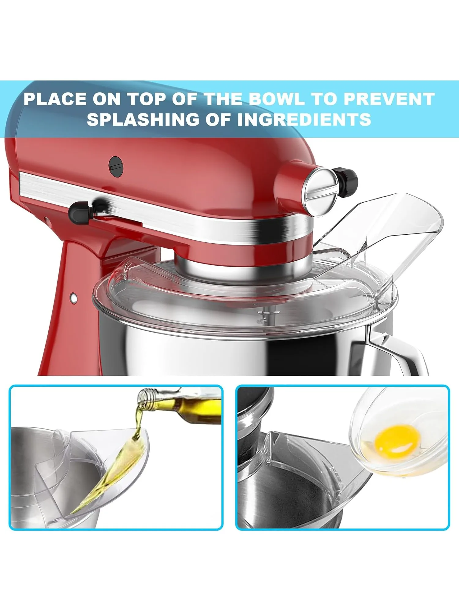 Pouring Shield For Kitchenaid 5QT Bowl-Lift Stand Mixer