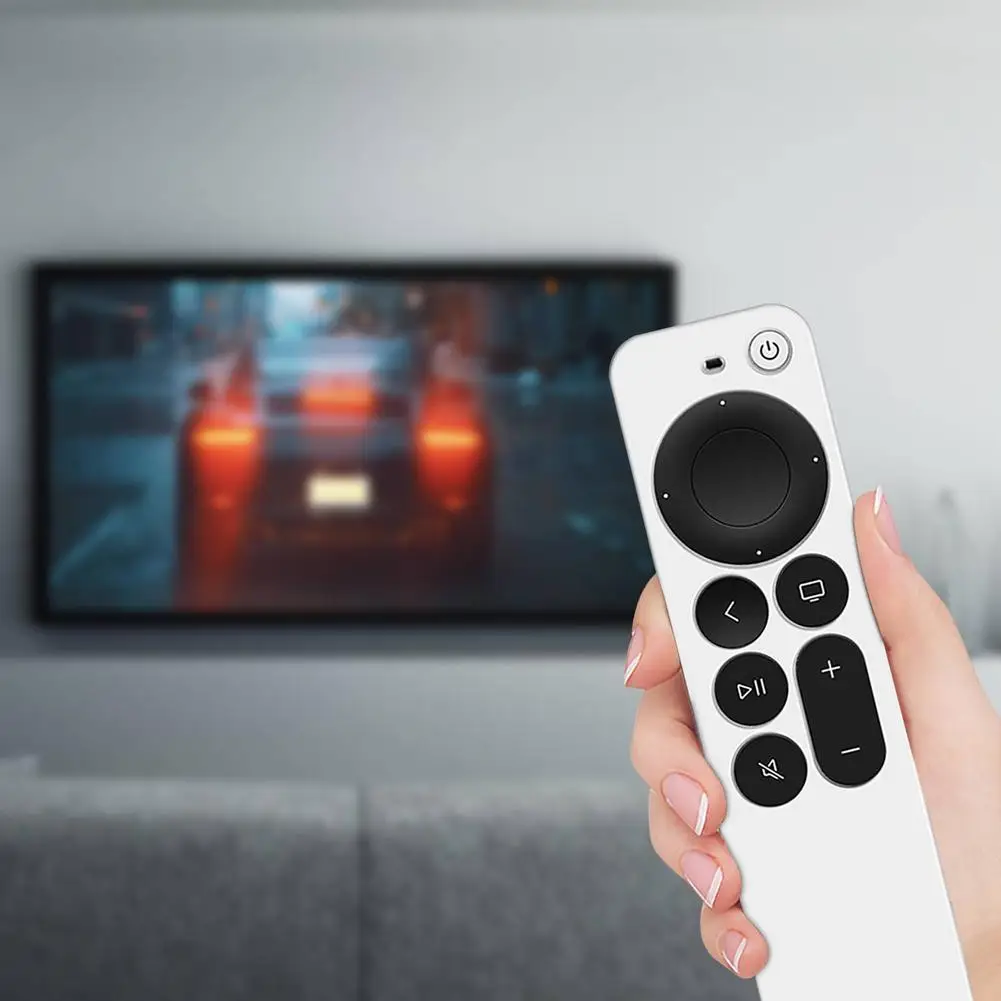2021 Apple TV 4K 2세대 Siri 원격 제어용 분실 방지 보호 케이스 미끄럼 방지 내구성 실리콘 충격 방지 커버