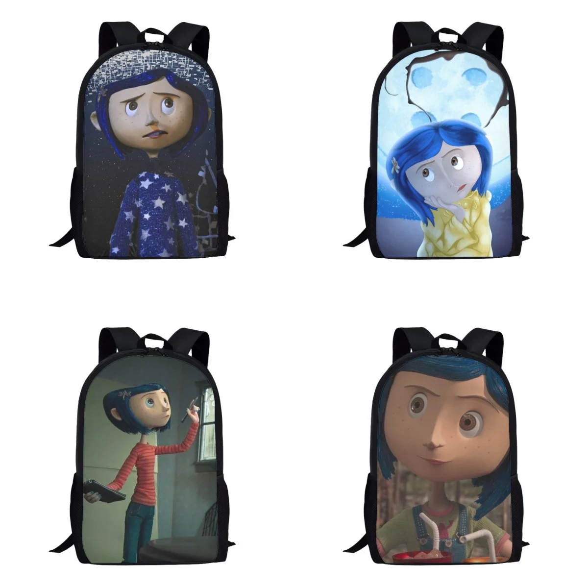 

Coraline Fluffy School Bag Children Backpack Elementary School Students Book Bag Casual Shoulder Bags Large Capacity Mochia