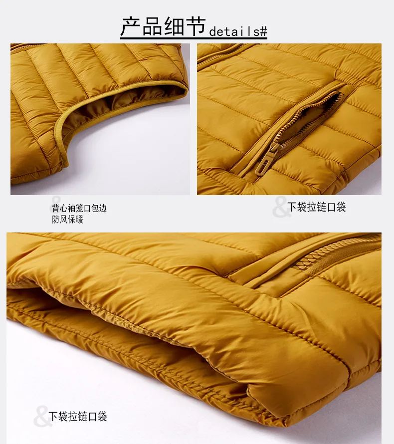 Men's Casual Vest 2022 Winter European And American New Down Cotton Vest Large Stand Collar Sleeveless Warm Waistcoat