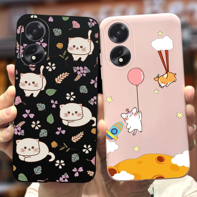 For Oppo A38 Case CPH2579 Cute Dinosaur Cartoon Cover Soft Silicone TPU  Phone Case For Oppo A18 A 38 OppoA38 Fundas 6.56'' Coque