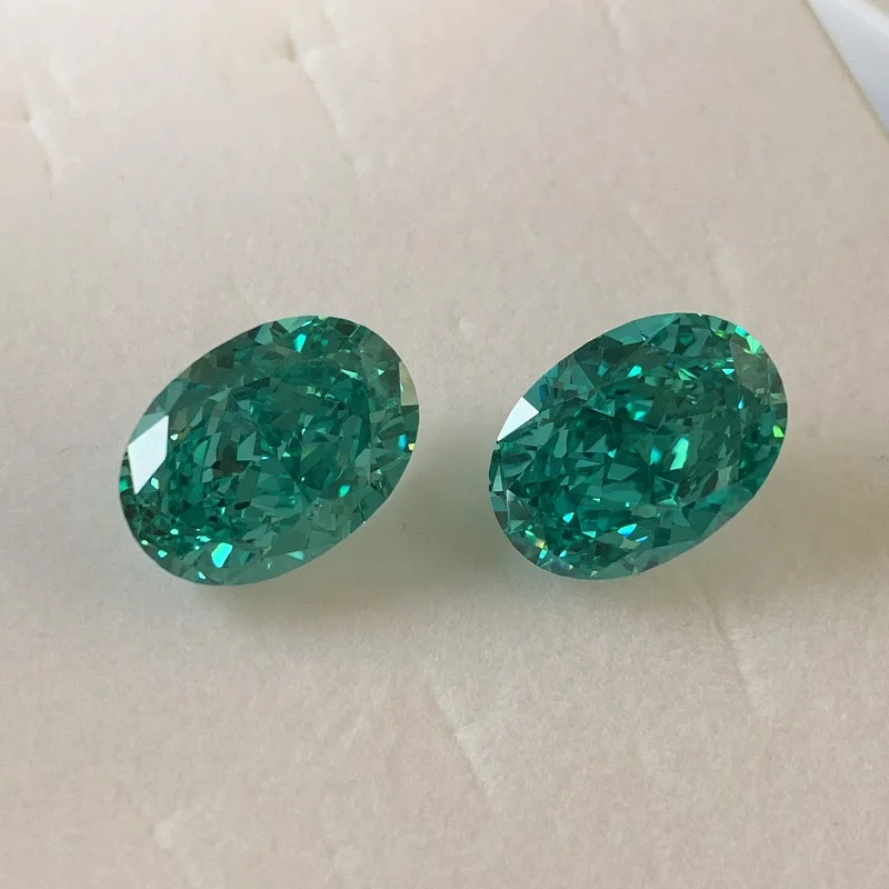 

Ruif Unique Special Paraiba Color Oval Crushed Ice Cut Cubic Zirconia Loose Stone CZ Gemstone for Light Luxury Jewelry Making