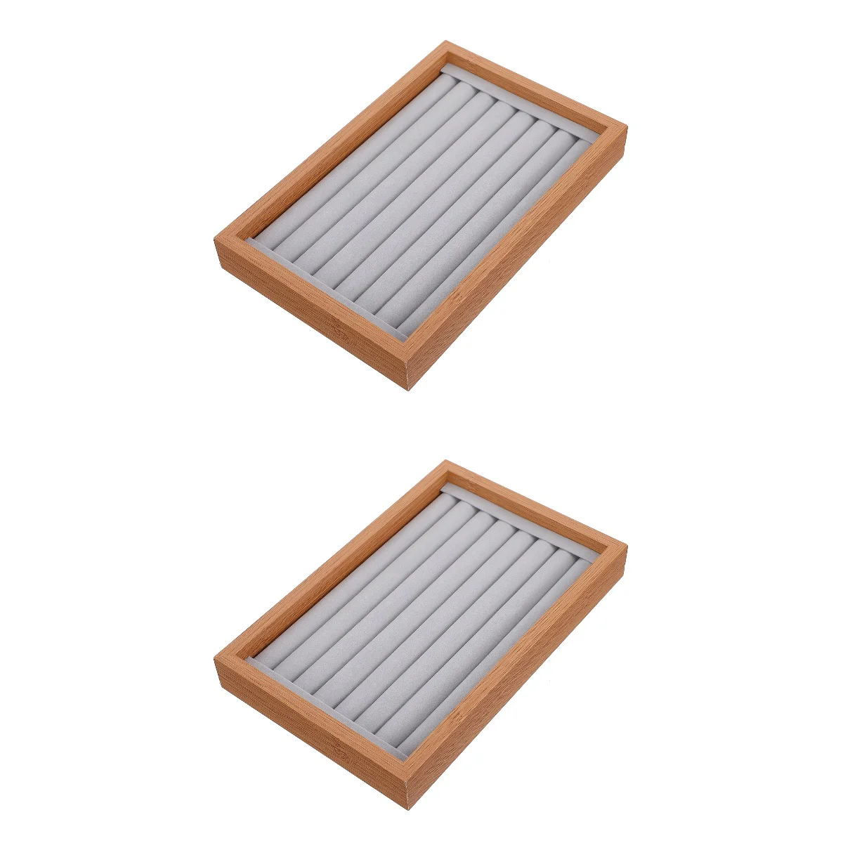 

2 шт., Деревянные Подносы для демонстрации ювелирных изделий