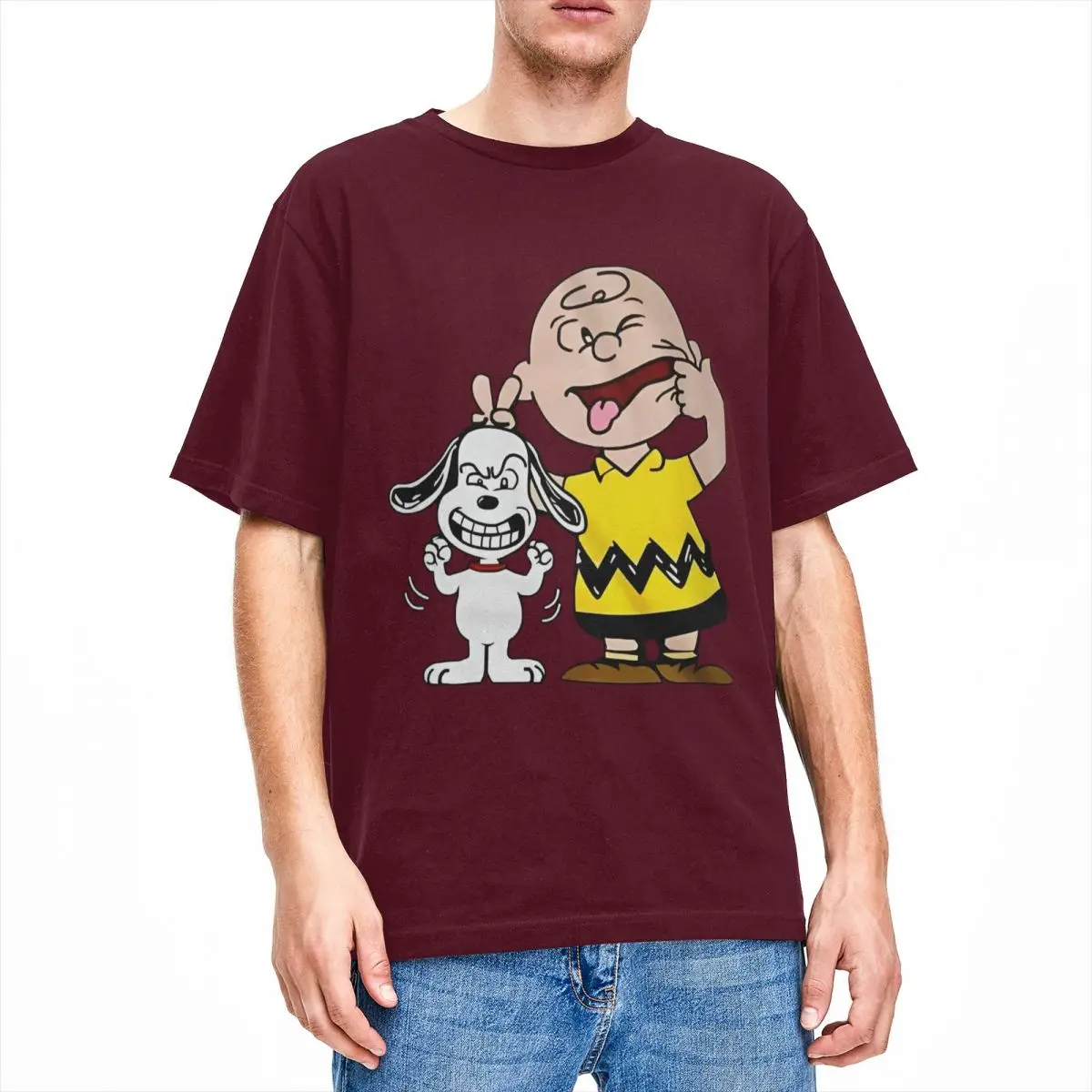 thumbnail image 1 of Camisetas de algodón de Peanuts, Charlie Brown y Snoopy, camisetas de verano Y2K, divertidas camisetas de manga corta, camisetas con cuello redondo y estampado de hip hop, 1 of 5