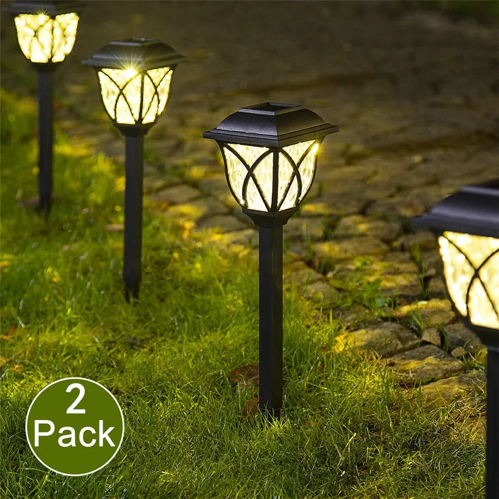 2Pcs Solar Led lights Outdoor Waterproof Plug in the ground Lawn Lamps Pathway Landscape Lighting Yard Patio garden decoration 1pc durable outdoor patio umbrella plug garden table parasol umbrella hole ring cap set plug 2 inch pvc umbrella hole cap