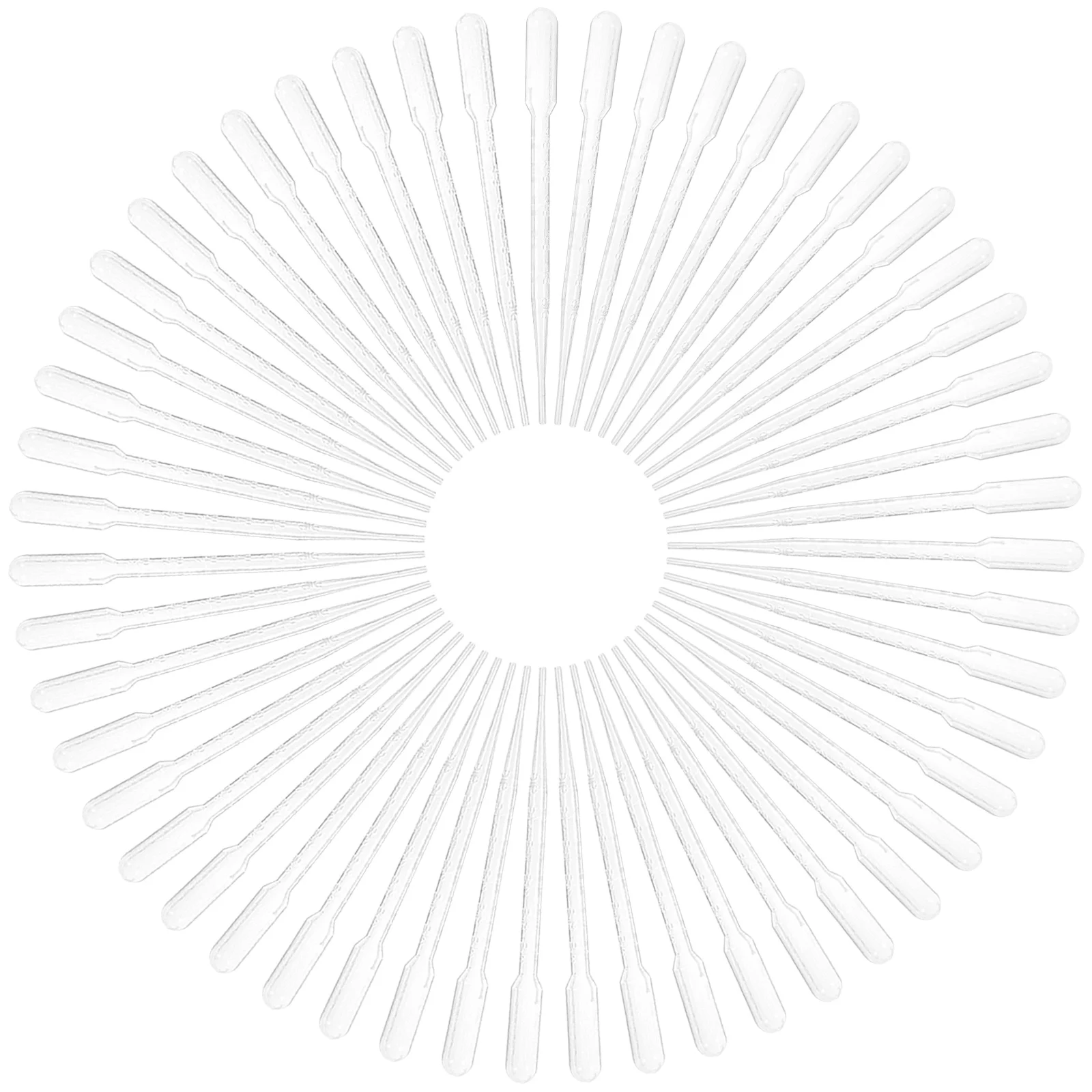 

100pcs 3ML Plastic Transfer Pipette Washable Pasteur Pipettes Measuring Pipettors Disposable Dropper for Mixing Acrylic Paints
