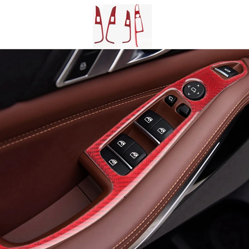 

Дверь, подлокотник, окно, подъемная кнопка, Декоративный шпон, автомобильная наклейка для BMW New X5 G05