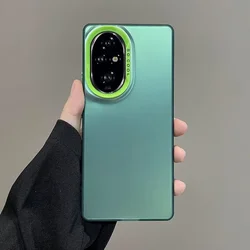 Luxury Metallic Aurora Matte Phone Case Cover for Honor 100 (Green)