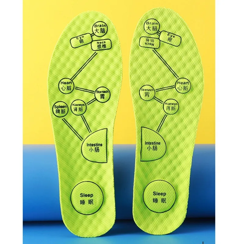 Arch Support Massage Insoles For Shoes Soft Mesh Deodorant Running Insoles For Feet Man Women Orthopedic Insoles For Feet Care