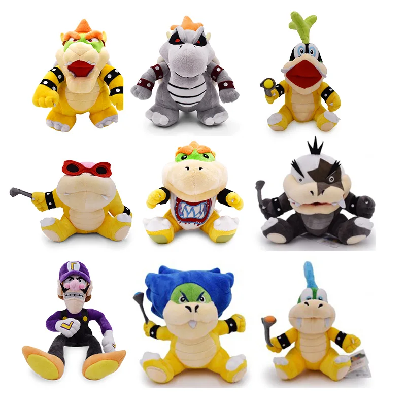 9 Styles Bowser Plush Toys Anime Cartoon Film Dragon Dolls Jr. Soft Stuffed Toy For Kids Children Gifts |