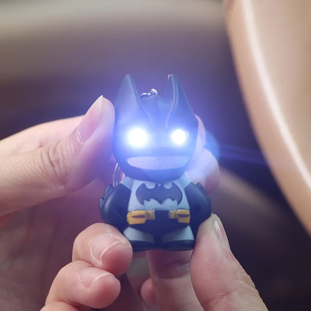 Movies Batman heroes Led Lighting Sound Keychains Creative Gifts
