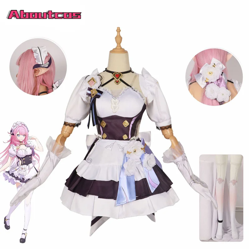 

Game Honkai Impact 3 Elysia Realm Maid Costume Aboutcos Miss Pink Elf Dress Cosplay Costume