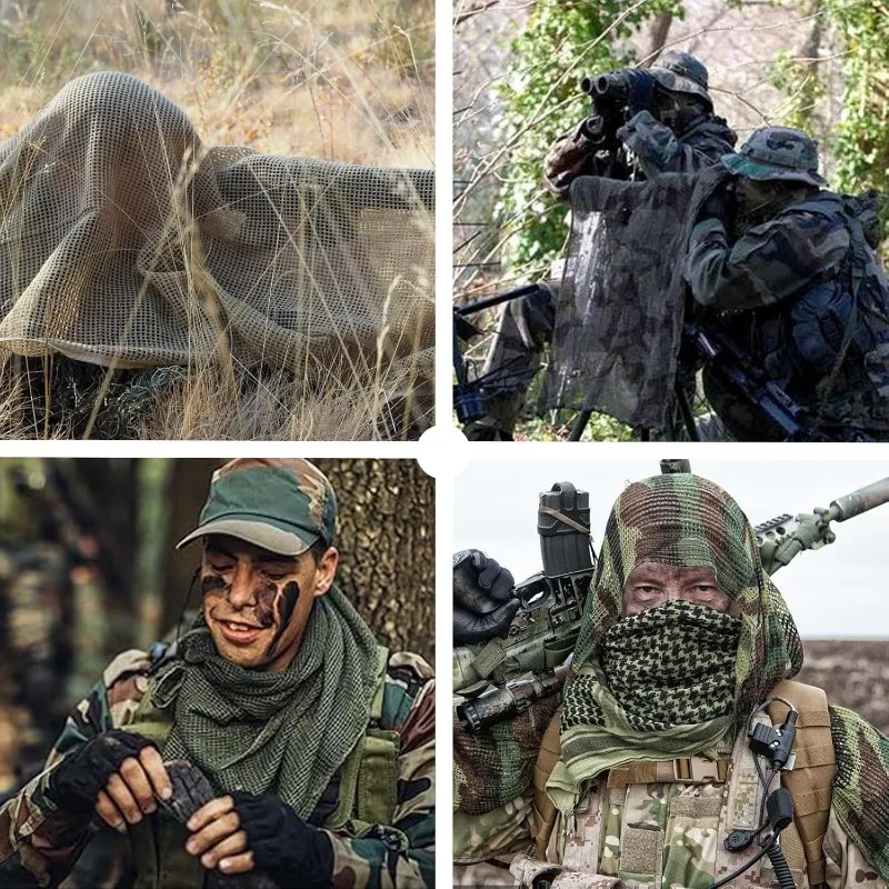 Camouflage Mesh Outdoor Scarf & Head Wrap