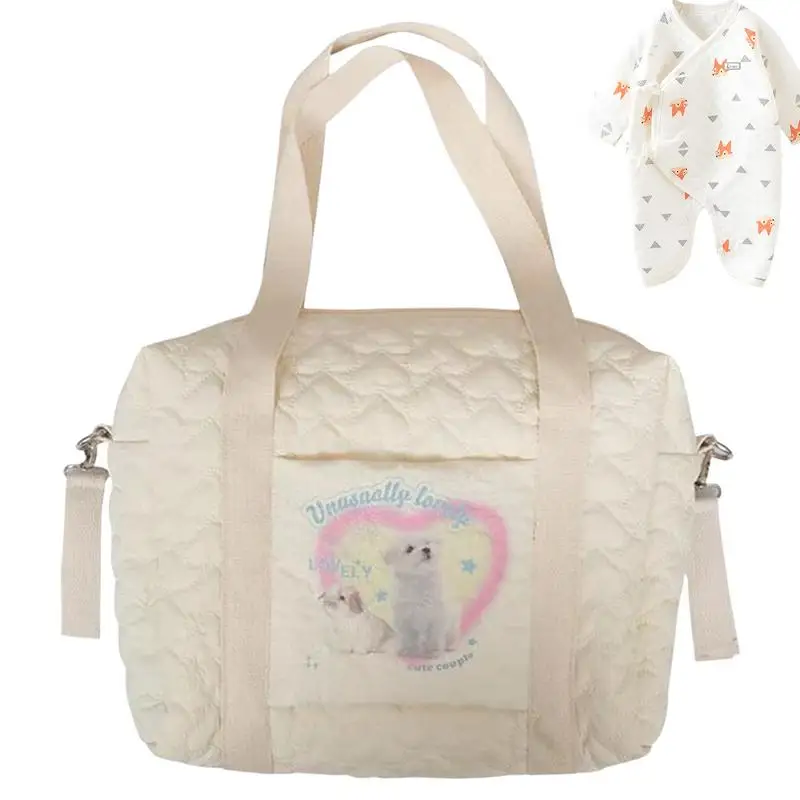 

Diaper Tote Bag Large Capacity Canvas Handbags Nappy Bag Multifunctional Travel Bag Portable Shoulder Bucket Tote Bags For