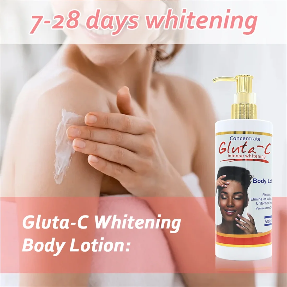 Gluta-C Whitening Body Lotion Rich Emollients to Nourish Dry Skin Keep Skin Moist Smooth Delicate Tender and Elastic Care Lotion body tender