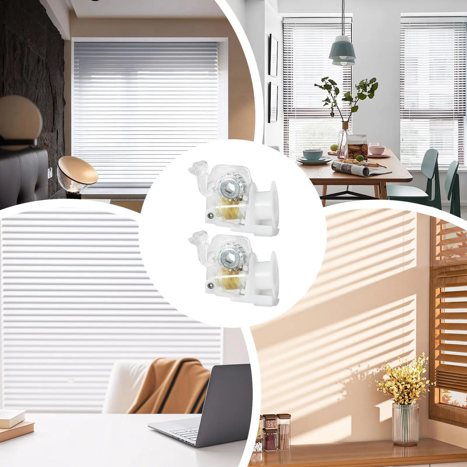 Blind Tilt Mechanism Replacement 2 Pieces Tilt Mechanism For Hexagonal Rod Heavy Duty Low Profile Wand Tilter Drapery Hardware