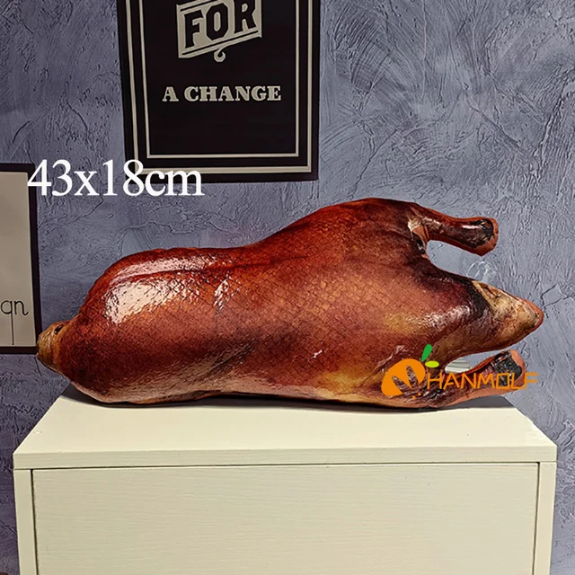 Simulated Printing Food Pillows Plush China Food Lobster Beer Hamburg Beef Fish Pork Roast Duck Decorative Pillow For Sofa Chair 2