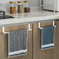 Porte-serviettes sur porte en acier inoxydable, organisateur de rangement, salle de bains, armoire de cuisine, porte-serviettes suspendue 6