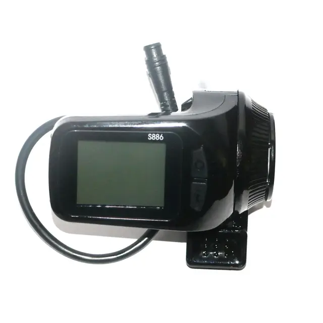 Panel de pantalla LCD para bicicleta eléctrica, acelerador de pulgar S886, 5 pines, 6 pines, enchufe macho SM, 24V, 36V, 48V, 52V, 60V - Imagen 2