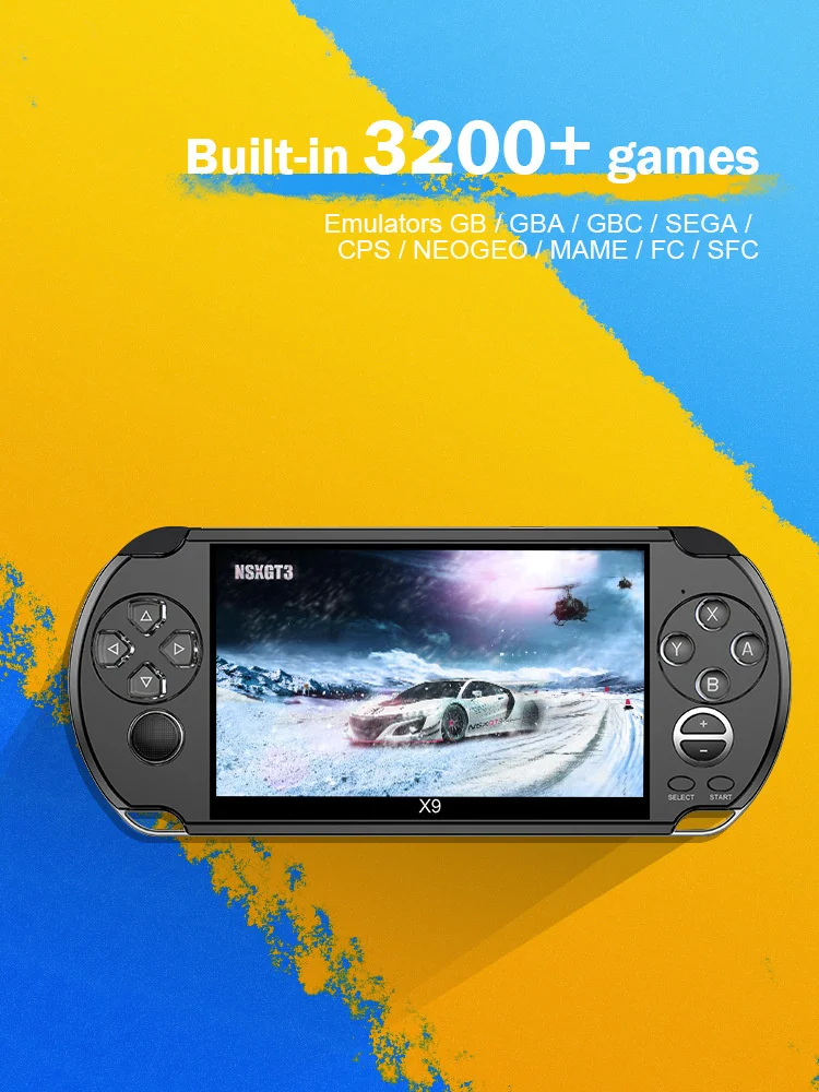 X1 / x9 / X12 handheld game console PSP nostalgic GBA / NES handheld game console 5-inch large screen handheld