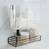 Bathroom Shelf Wall Mounted Corner Storage Shelves Shampoo Holder Cosmetic Rack Iron Shower Drain Basket Bathroom Organizer 4