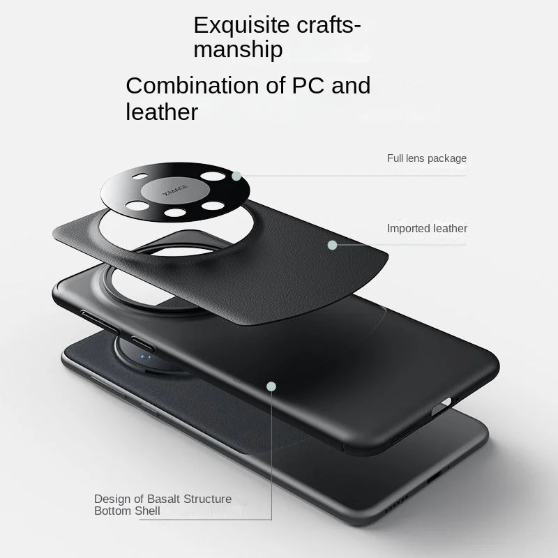 Luxury PU Leather Skin Magnetic Protective Back Cover Case