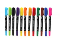 Gxin G-107 12PCS Colored Permanent Marker. Art Pens.Dual Tip.Waterproof.Practical Pen.Perfect For Industry School And Home.Color