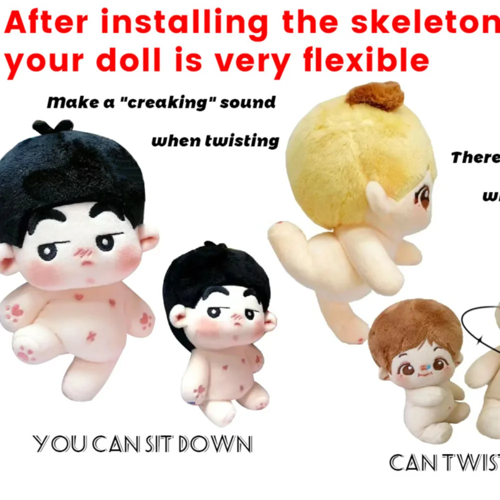 꼬인 해골, 크기 10cm, 15cm, 20cm, 소리 조용한 꼬임 머리와 몸을 가진 면 견면 벨벳 장난감