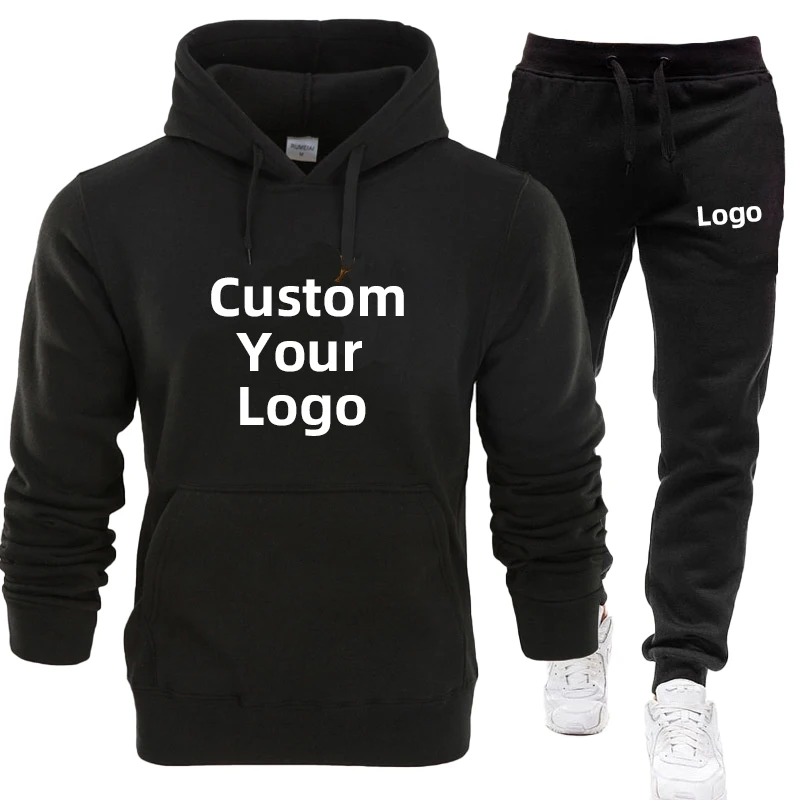 Customise your logo Sports Wear for Men Tops and Trousers Set Casual Jogging Suit Streetwear Men's Jogging Suits S-4XL 2