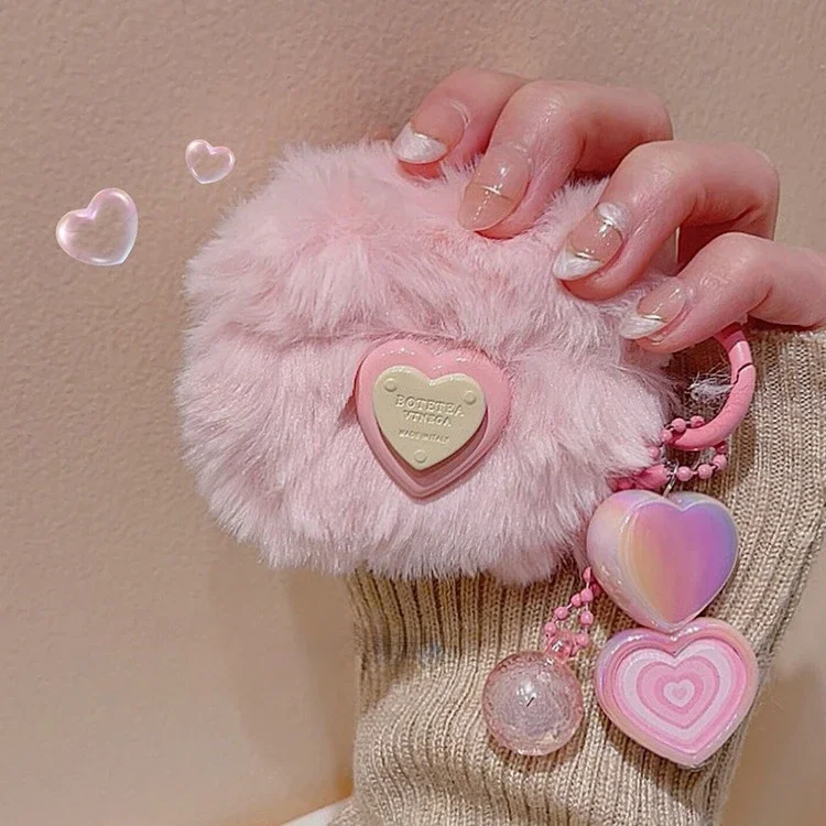 

Protective cover plush three-dimensional love suitable for airpodspro protective cover airpods3 girls headphone cover