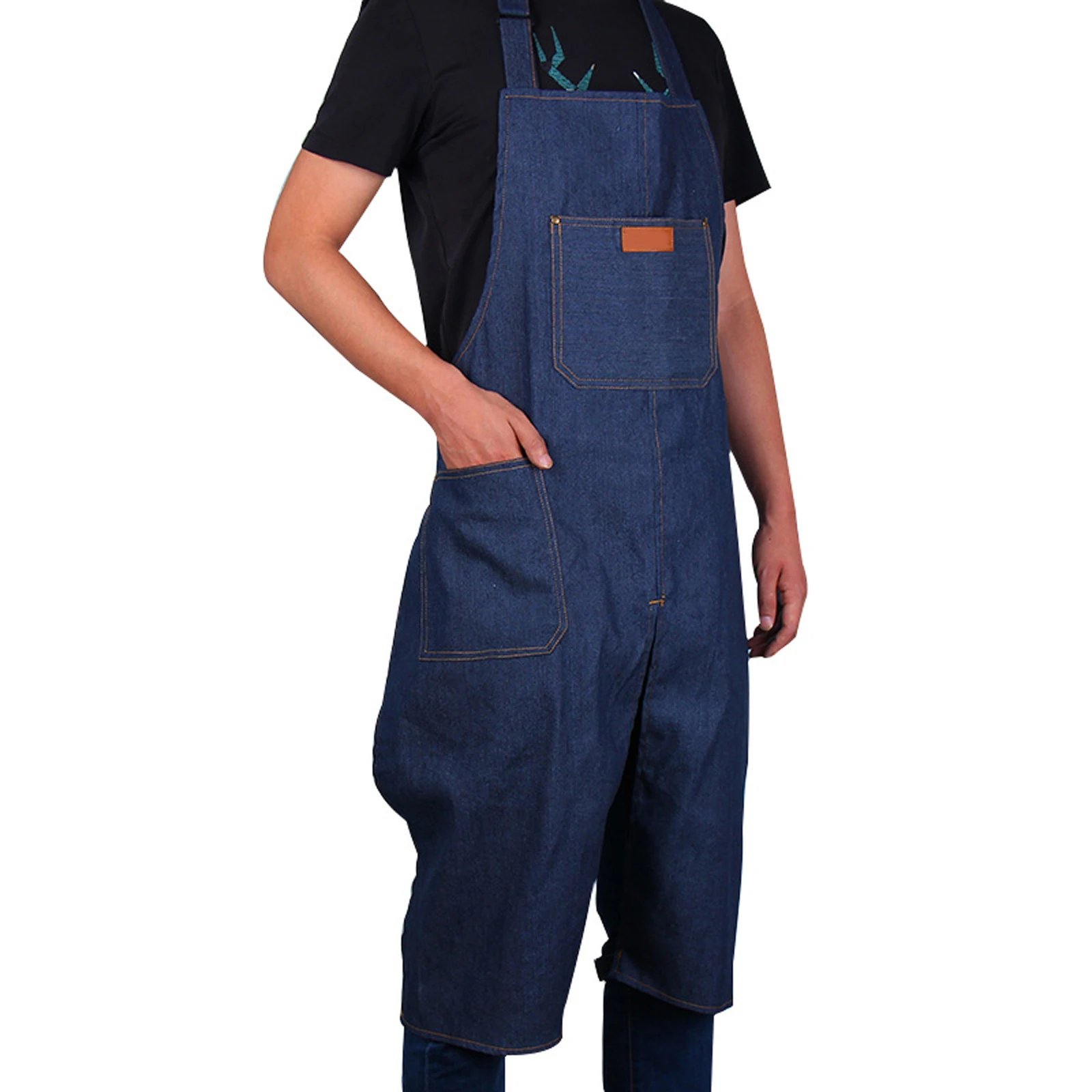 Adjustable Split Leg Pottery Apron with Pocket DIY Ceramic Sculpture Mud-retaining Overalls Woodworking Anti-oil Anti-fouling