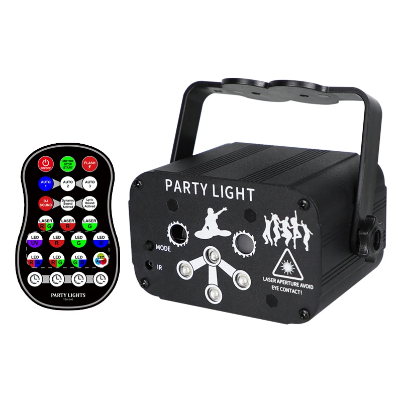 2022 Mini Theatrics Lighting Effect Beam Lamp KTV Flash Emotion Slide Color Dynamics Portable Interactive 6 Holes Stage Light