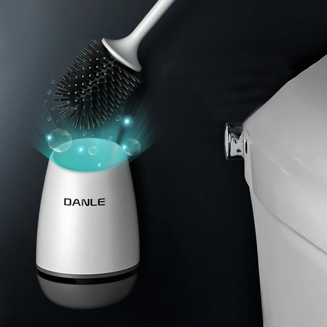 Elossa Tpr Szilikon Fej Wc-Kefe Wc Rugalmas Puha Sörték Kefe Falra Szerelt Tisztító Szerszámok Otthoni Fürdőszoba Kiegészítők - Image 3