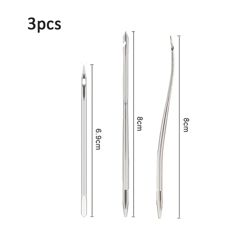 סט מחטות עור למלאכות עור מחט תפירה מחט תיקונים לנעליים מחט תפירה ידנית חדה כלי לתפירת רקמה