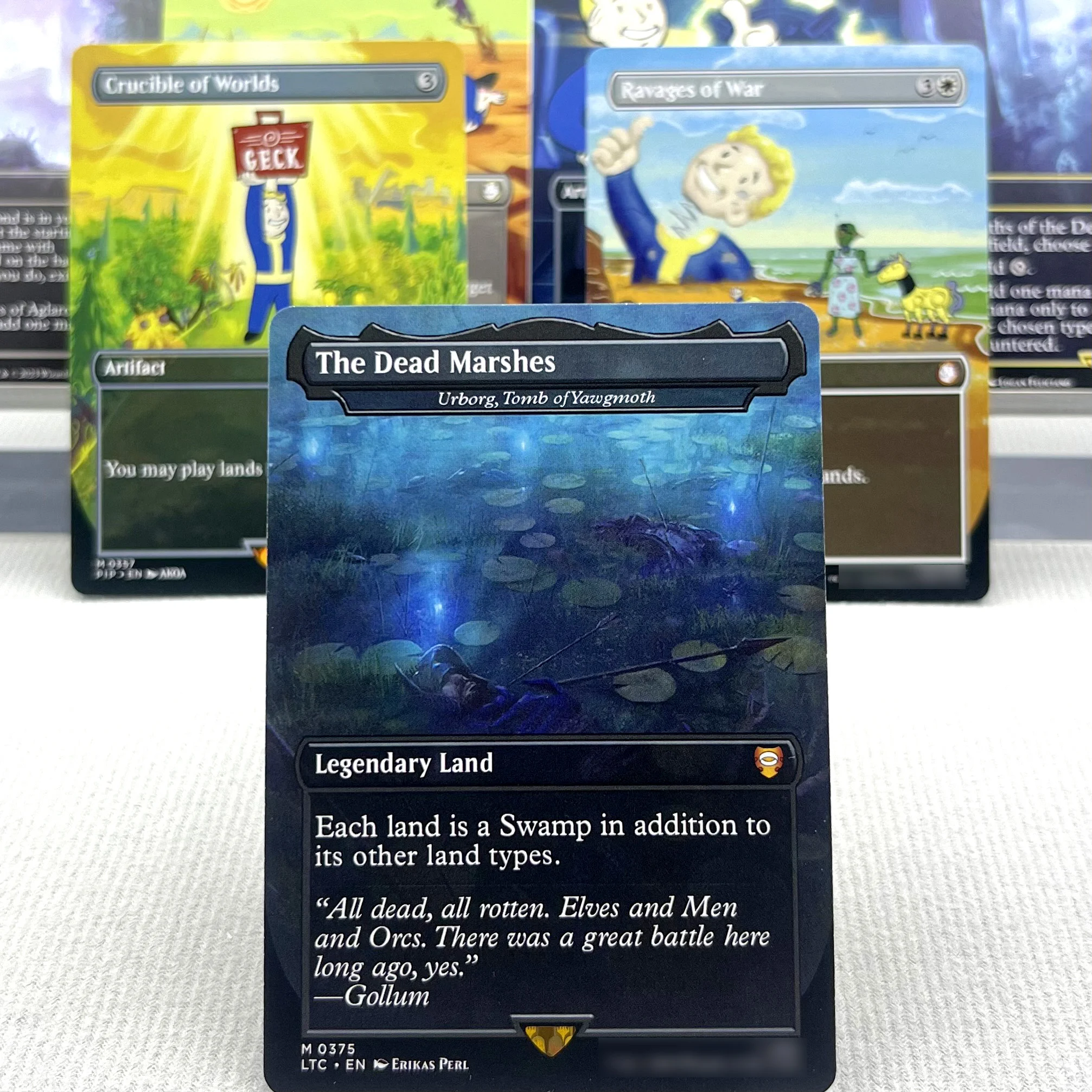 

LTR LTC TCG прокси-карты для домашней игры Magic Orcish Bowmasters, единственное кольцо, разрушительная война, землеройный тигель, сборка миров