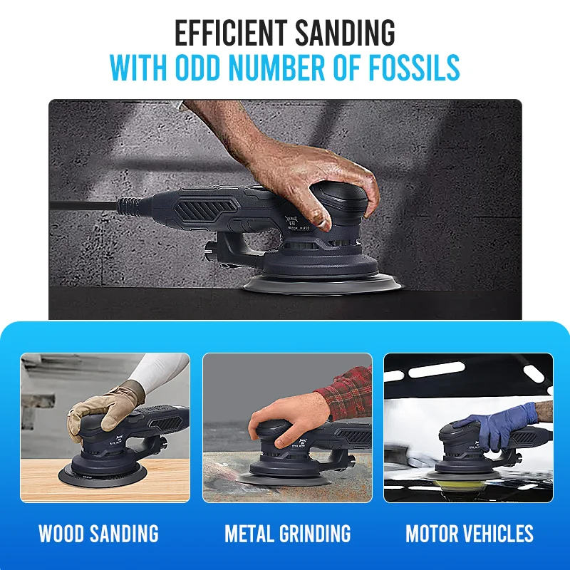 350W 220V 5.0mm Woodworking Corner Sanding Machine Track Motor Electric Multifunctional Car Polishing Machine Vacuum Head Putty