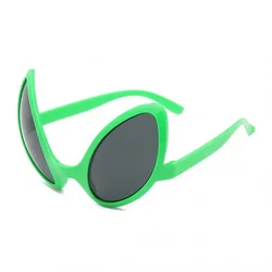 Stylish Alien - Inspired Green & Rainbow Sunglasses for Fun Parties and Novelty Gifts (Green Grey)