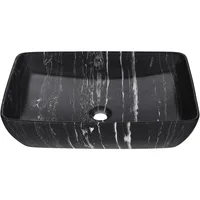 23 "x15.4" container sink rectangle - marble bathroom sink above countertop, ceramic washbasin, artistic basin 1