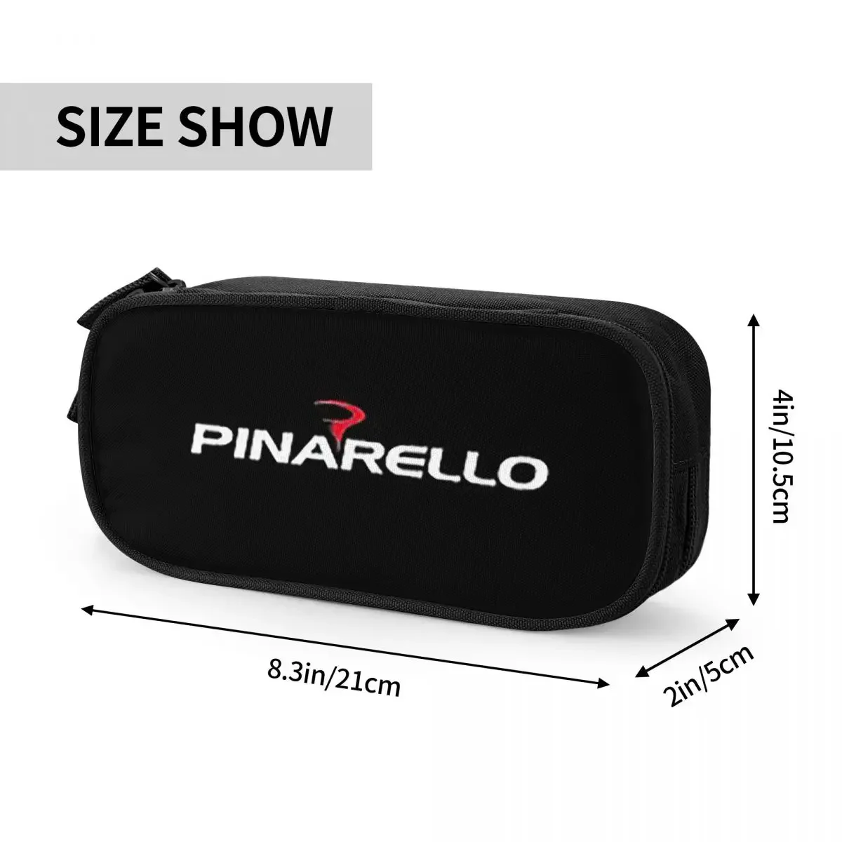 White Script Pinarello Bikes Pencil Cases Large Capacity Pen Bags Pen Box Pencil Pouch For Boys Girls Stationery School Office